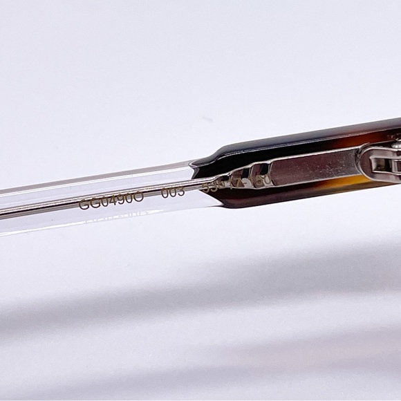 NEW GG0490O 003 UNISEX EYEGLASSES GUCCI GG04900 HAVANA CLEAR EYEWEAR - Picture 7 of 8